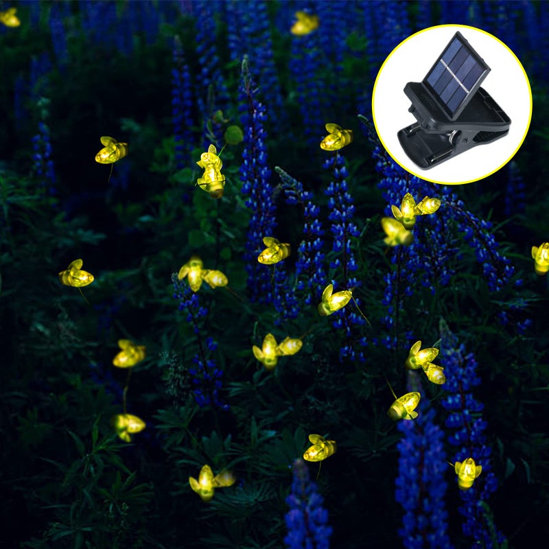 ANGMLN 2 Pack Solar Firefly Lights, 30 LED Solar Fireflies Lightning Bugs Fairy String Lights Outdoor Solar Powered String Lights Waterproof for Garden Patio Home Wedding Party Spring Christmas Decor - Image 2